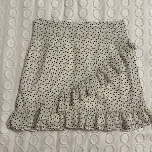 NASTY GAL Heart and Spot Ruffle Mini Skirt NWT